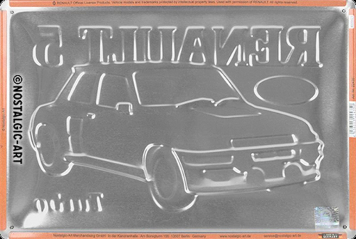 Blechschild Renault 5 3